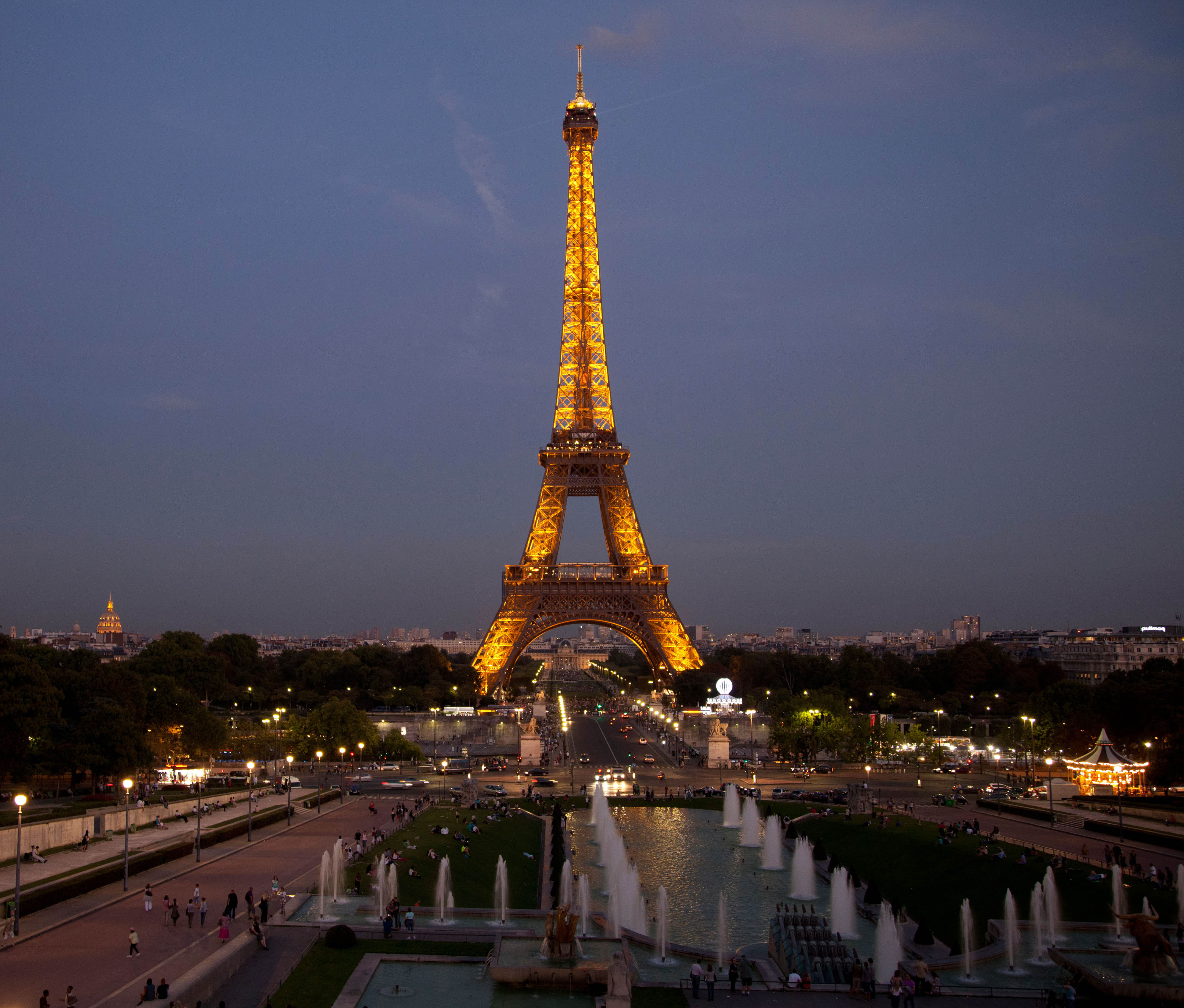 Eiffel Tower at night, Paris, France