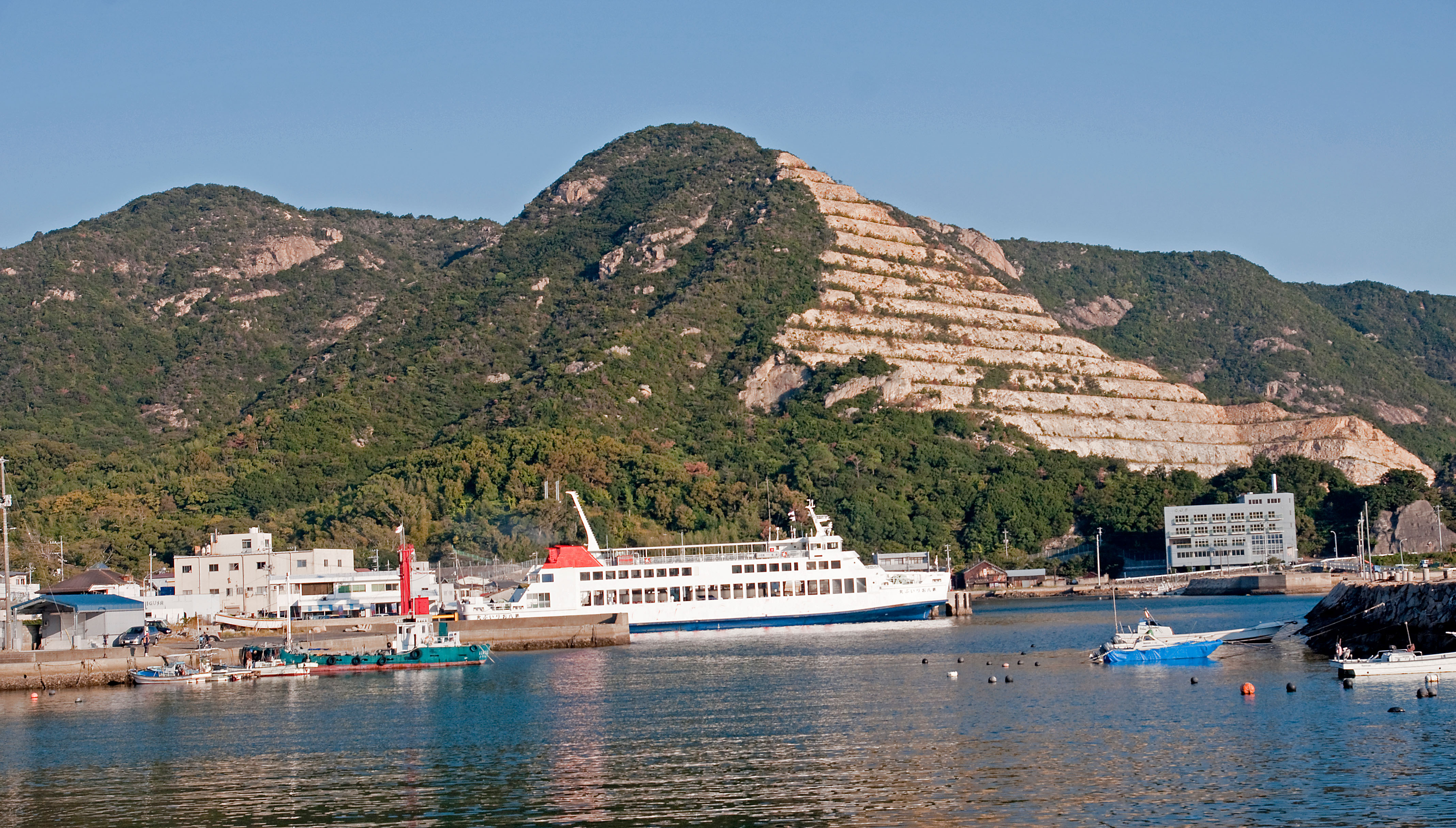 The pyramid in the quarries on the island Shodoshima in Japan