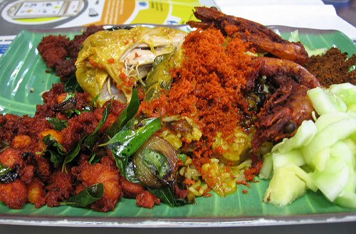 If you're a curry lover, the Indian mixed rice or Nasi Kandar is a must