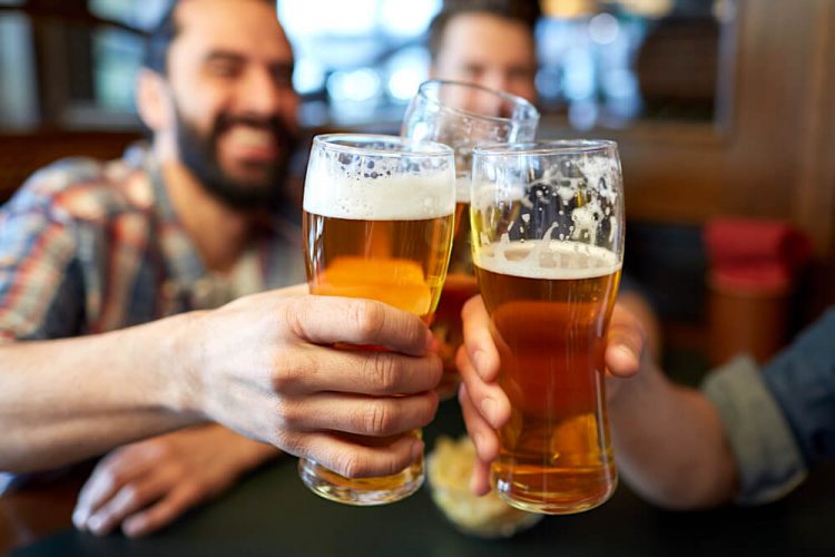 Friends having beer
