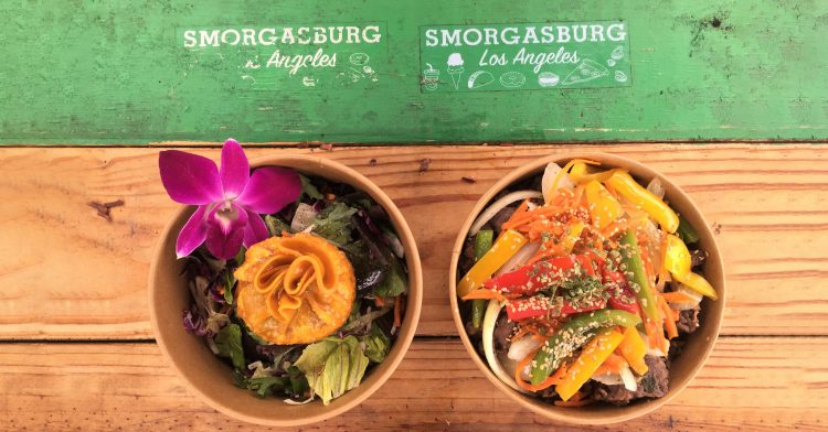 Asian food bowls at Smorgasburg in Los Angeles