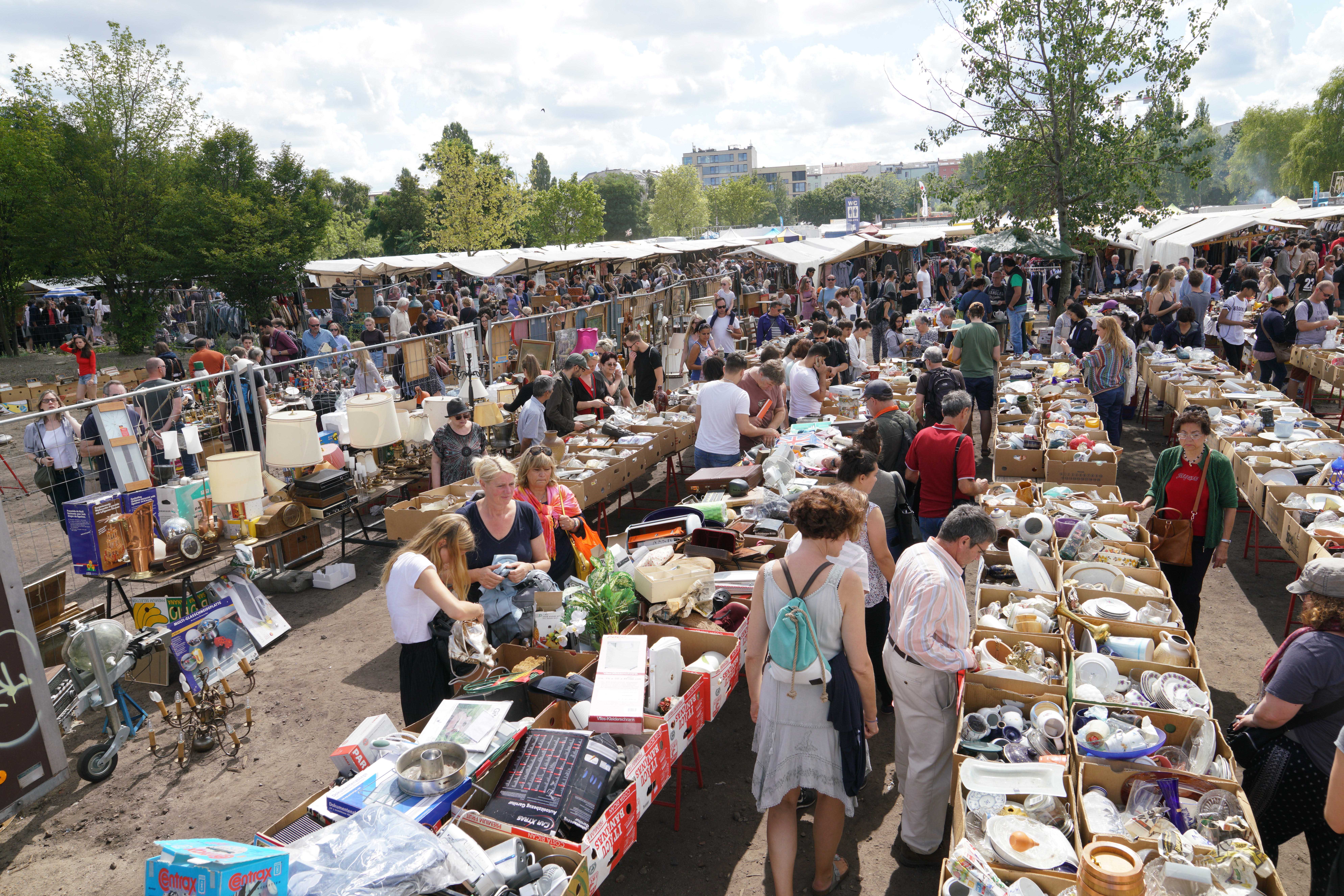 Mauerpark flea market in Prenzlauer Berg, Berlin
