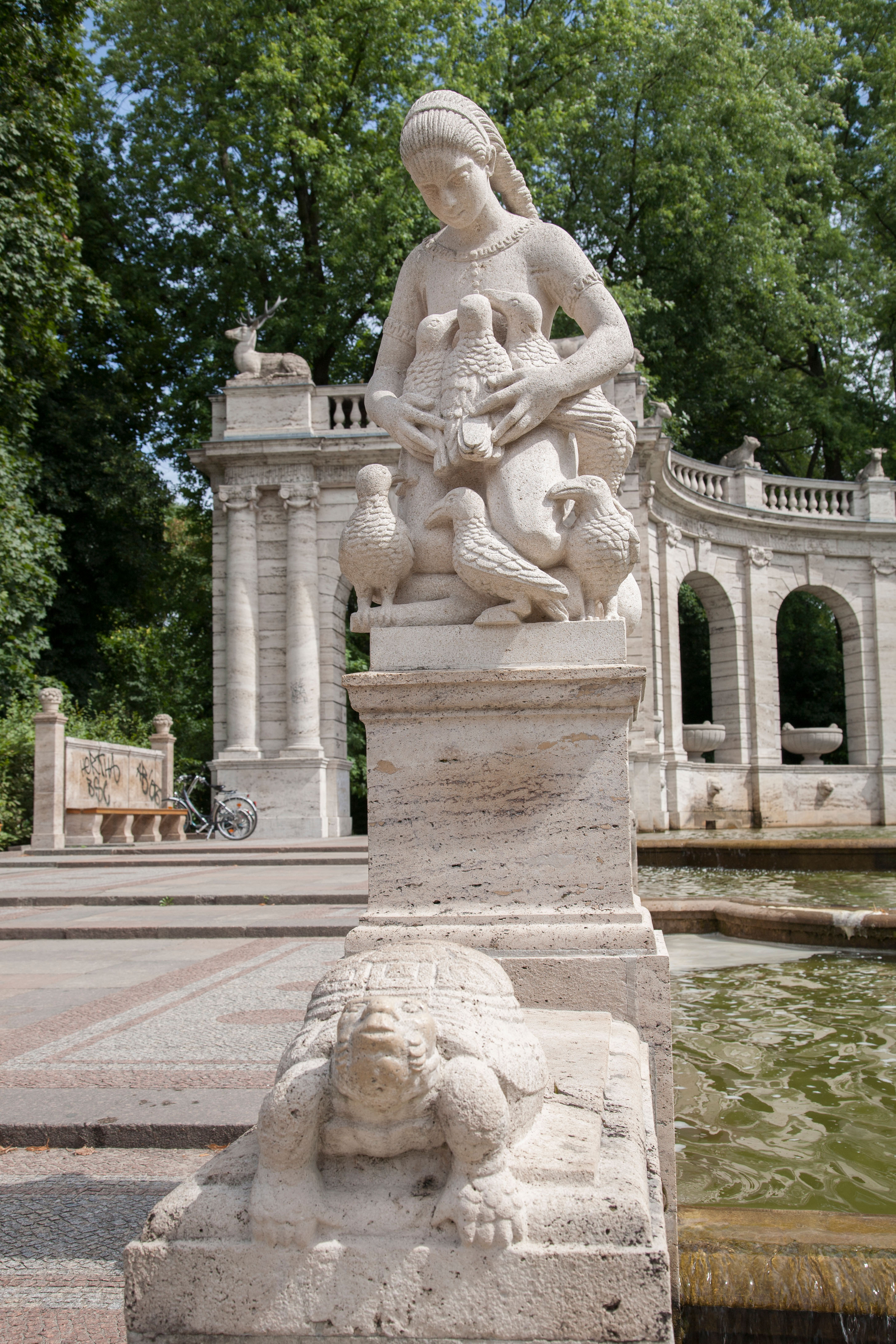 Marchenbrunnen Fairy Tale Fountain (1913) in the Volkspark Friedrichshain Park, Berlin, Germany