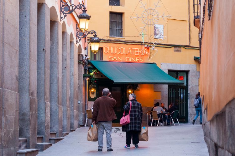 Chocolatería de San Ginés, Madrid.