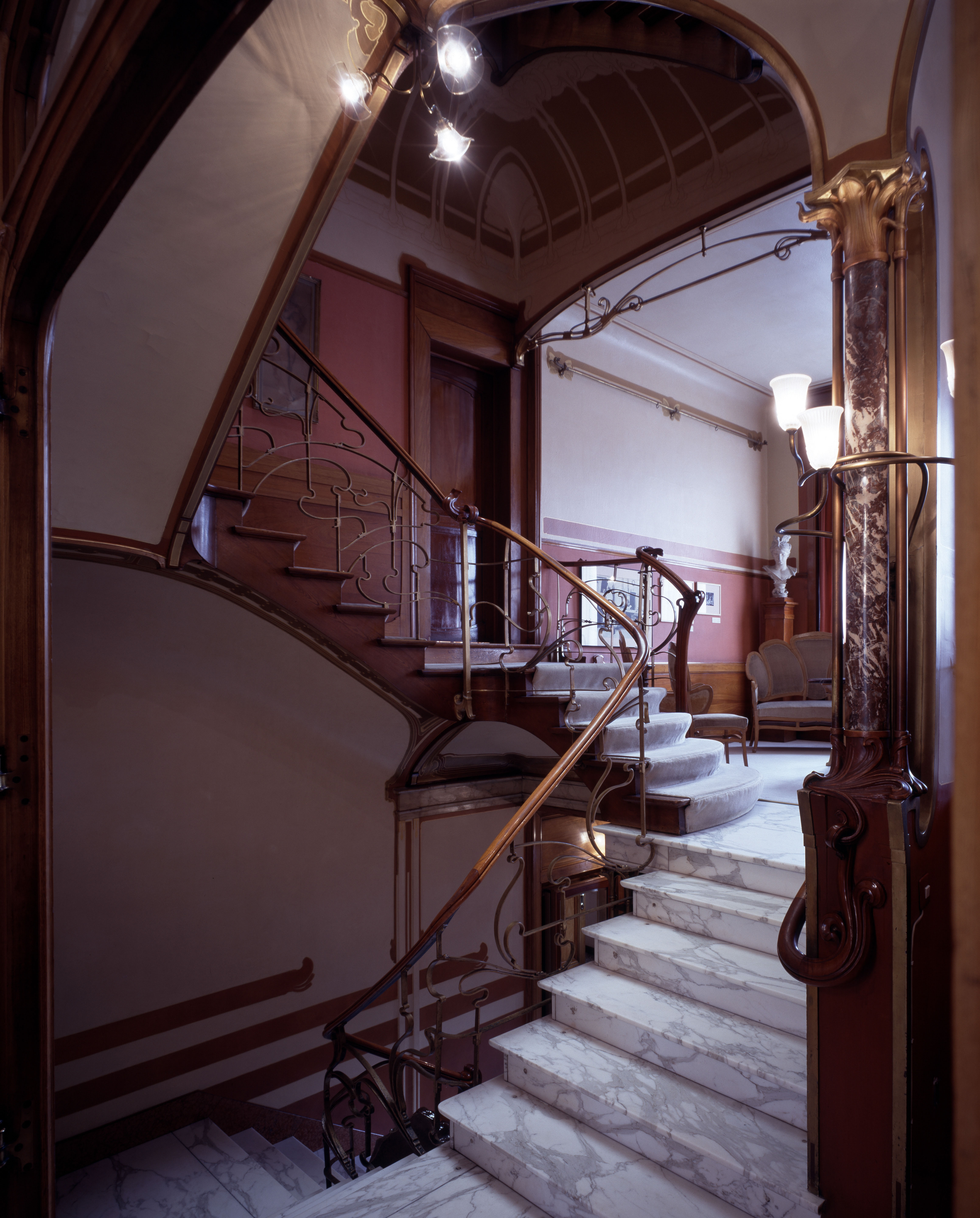 Brussel, Horta Museum, Rue Americaine 25, interieur, Treppenhaus