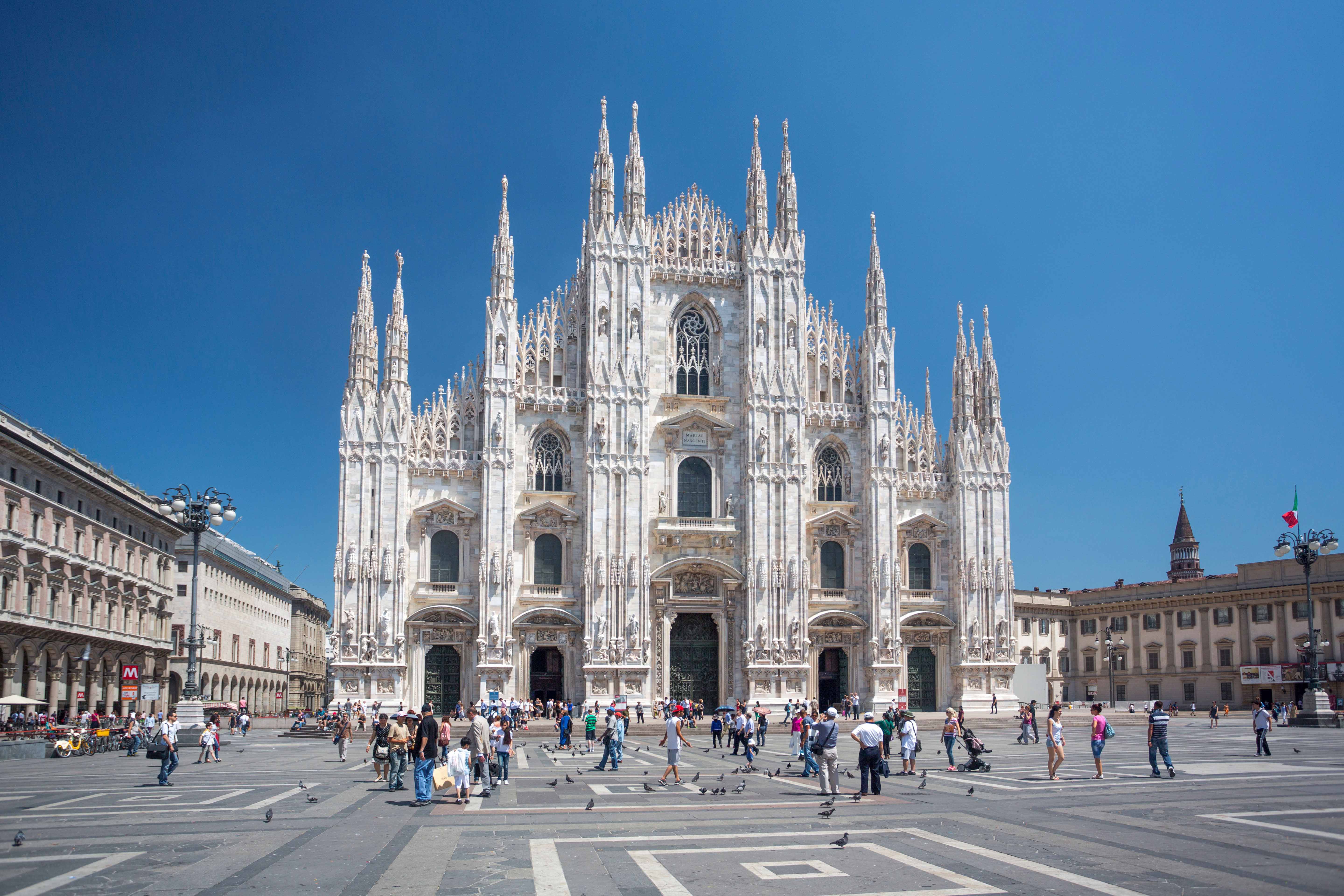 Italy, Europe, travel, Milano, Milan, Duomo, Cathedral, architecture, downtown, downtown, duomo, church, square, monumental, sky