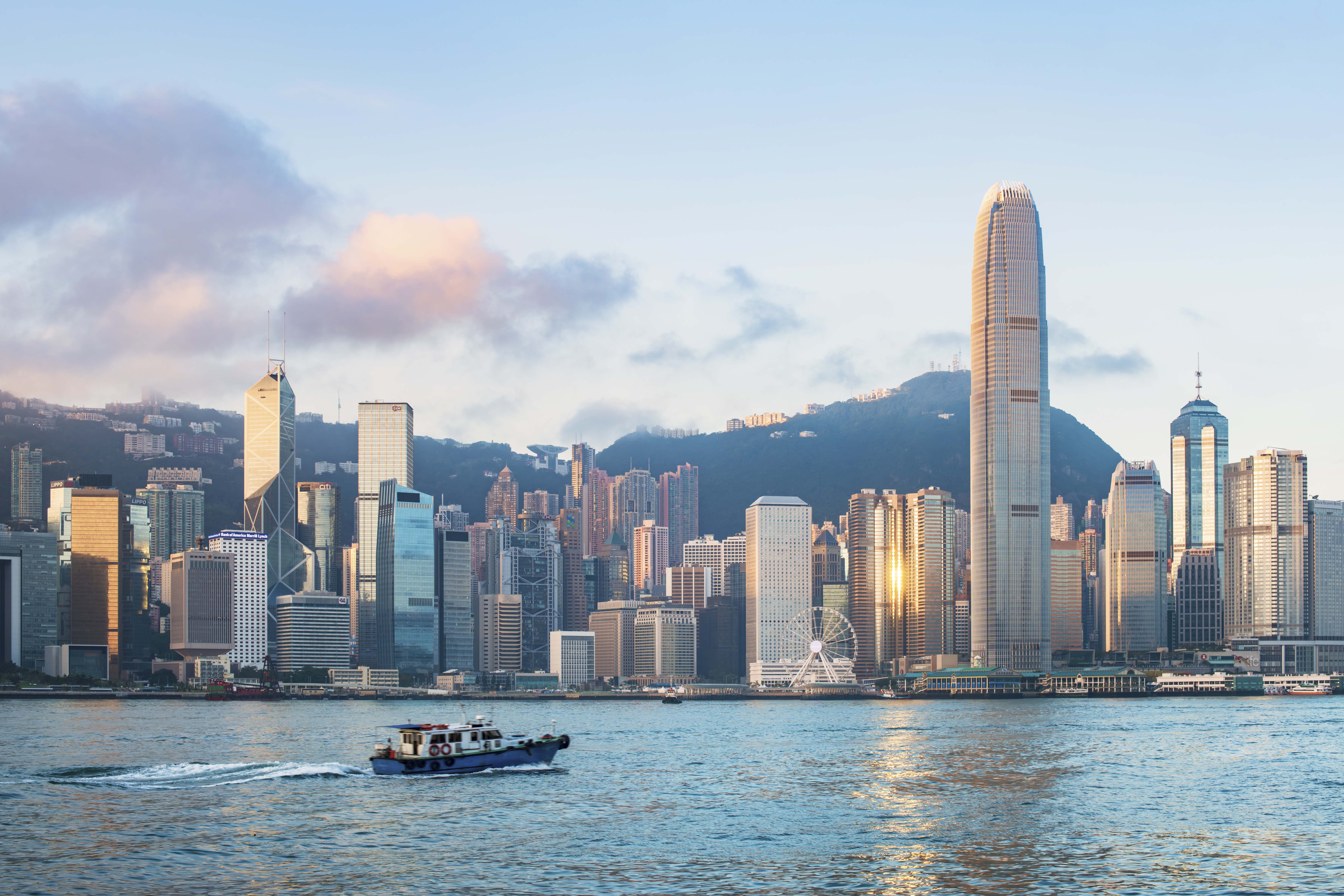 Victoria harbour at morning, Hong Kong