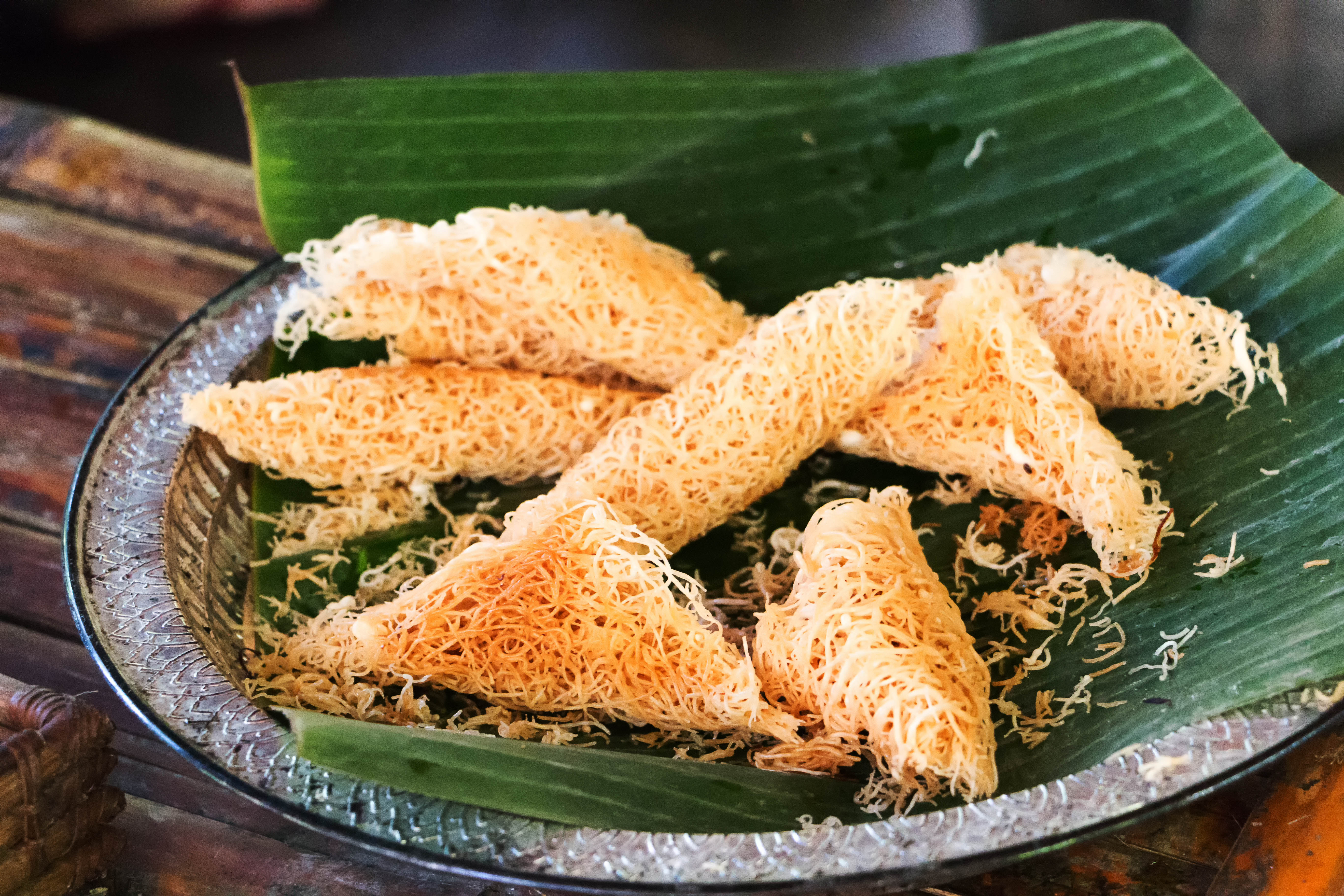 Asian delicacies-Kuih Sarang Semut -Roti jala