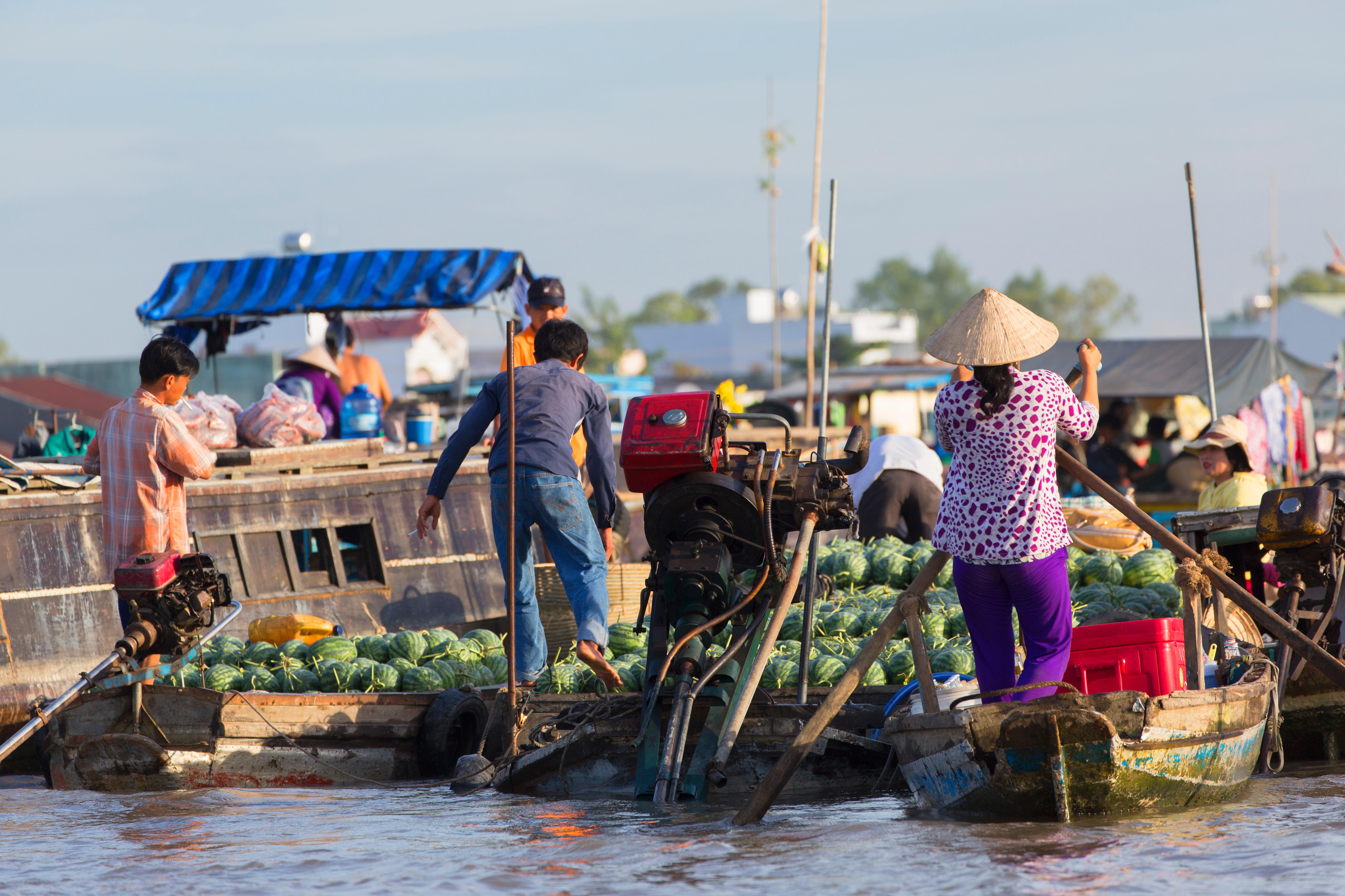 Cai Rang floating market, Can Tho, Mekong Delta, Vietnam