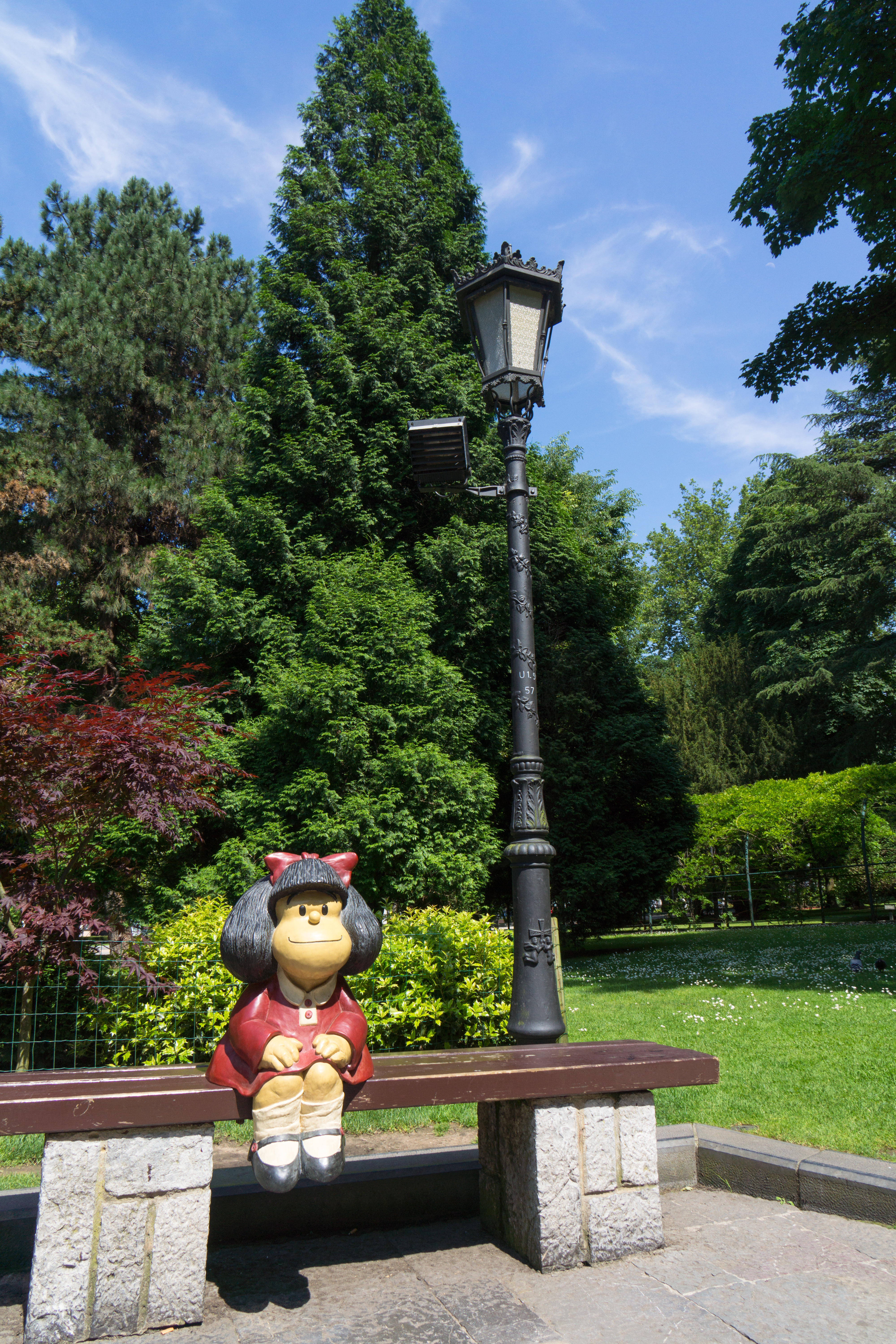 Mafalda statue in Campo de San Francisco, Oviedo, Asturias.