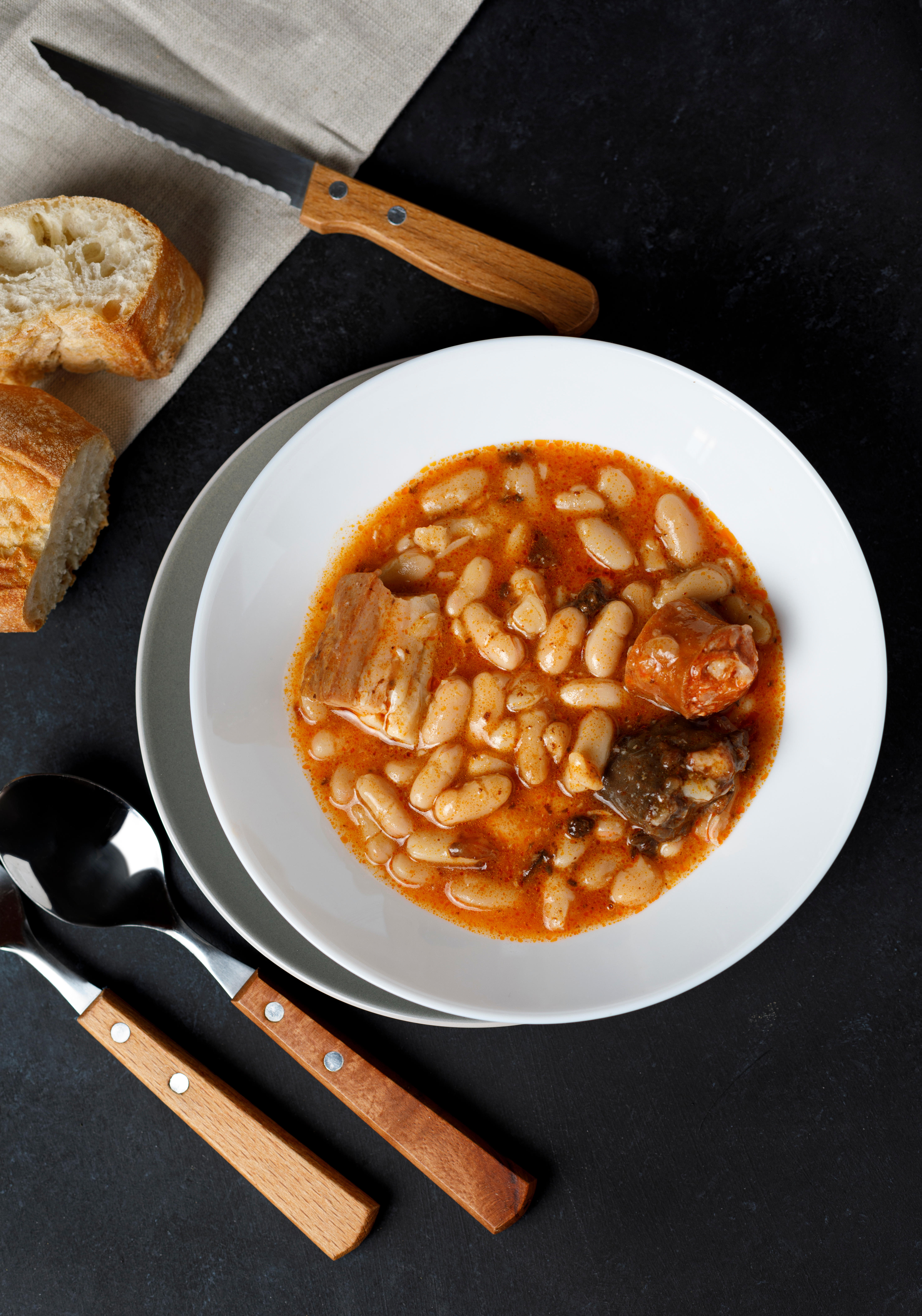 Fabada Asturiana. Cooked beans.