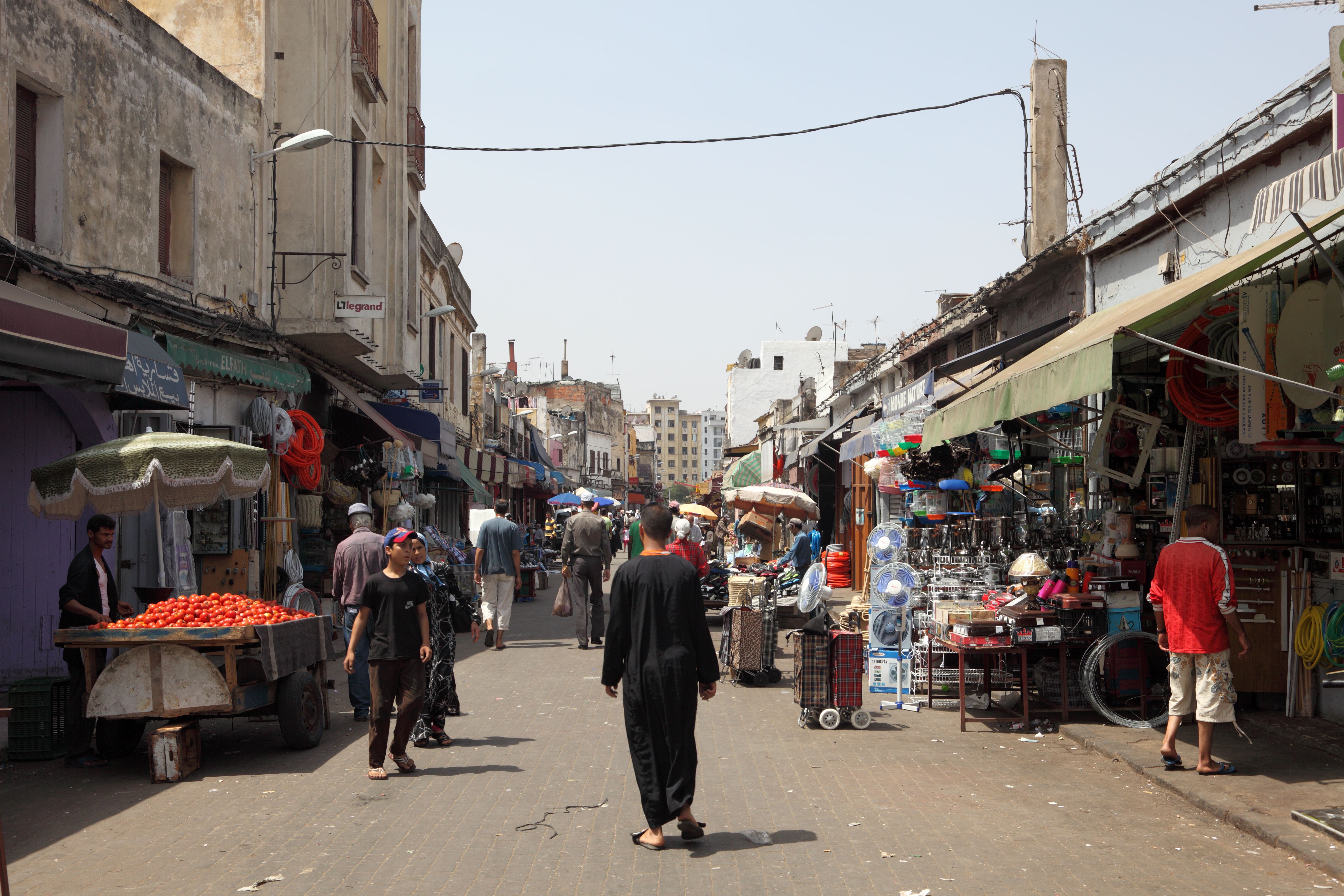 Street in the medina of Casablanca, Morocco