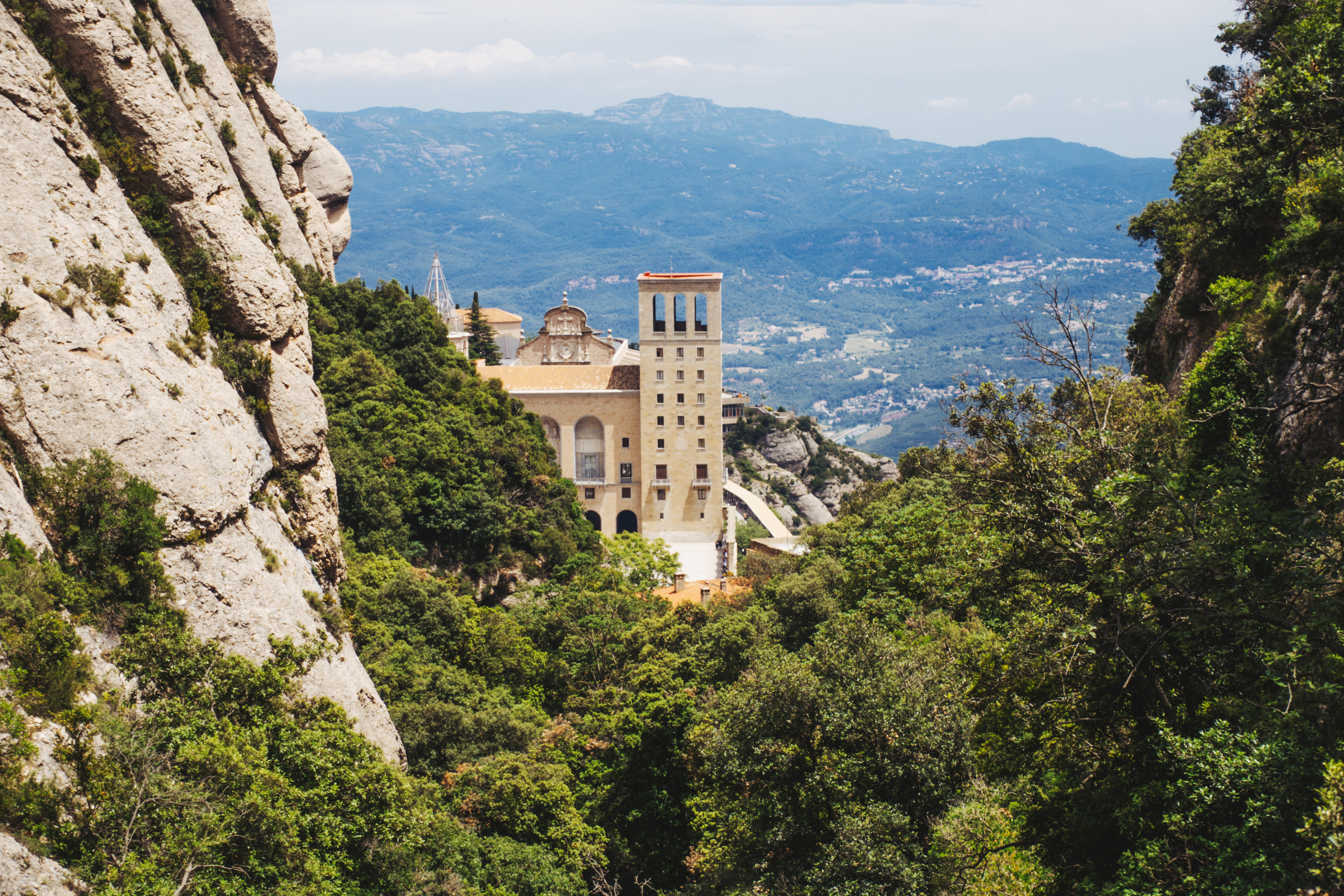 The mountains above the Santa Maria de Montserrat Abbey monastery, near Barcelona, Catalonia