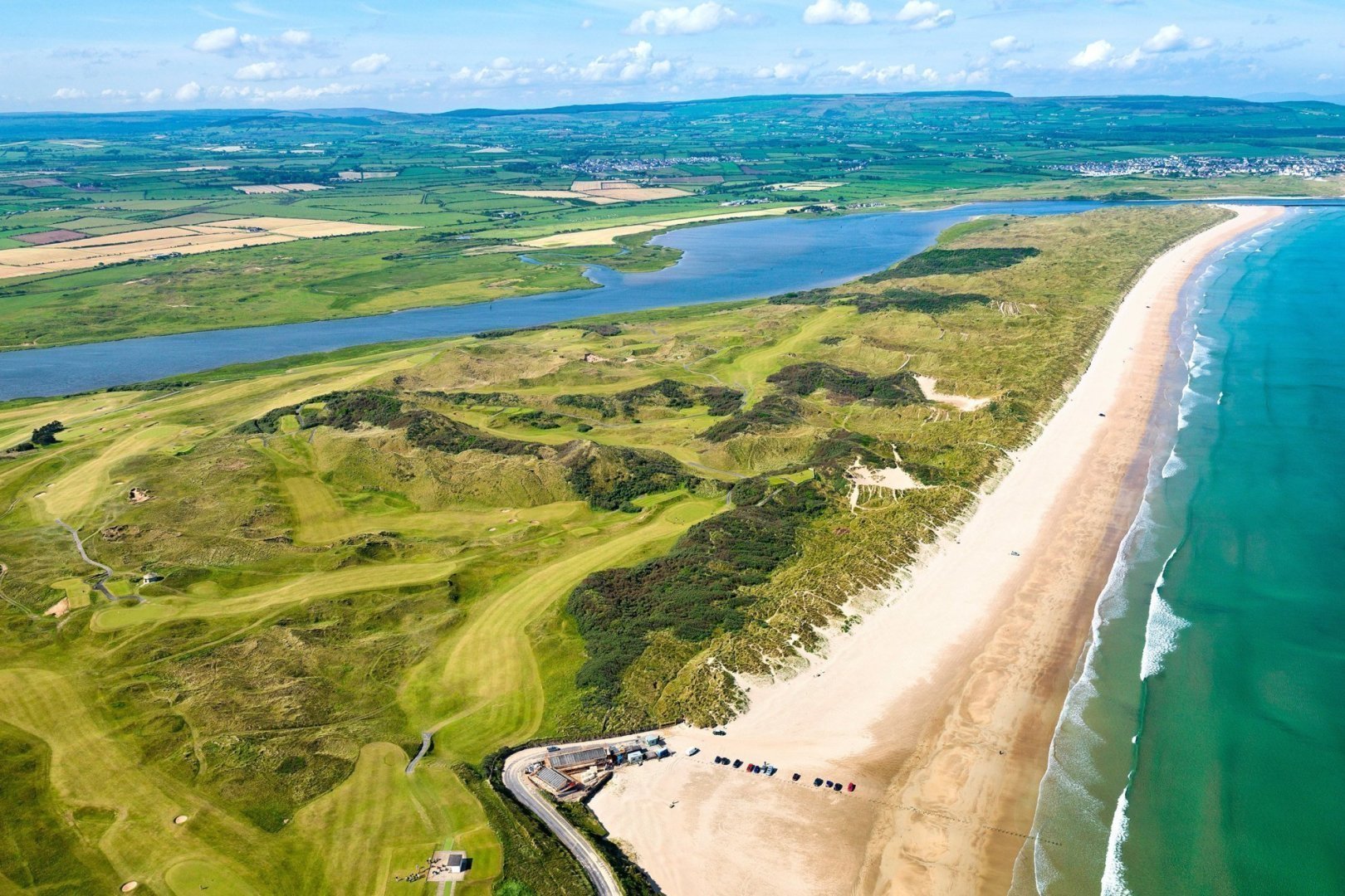 Aerial View of Portstewart Golf Course, Co. Antrim, Northern Ireland