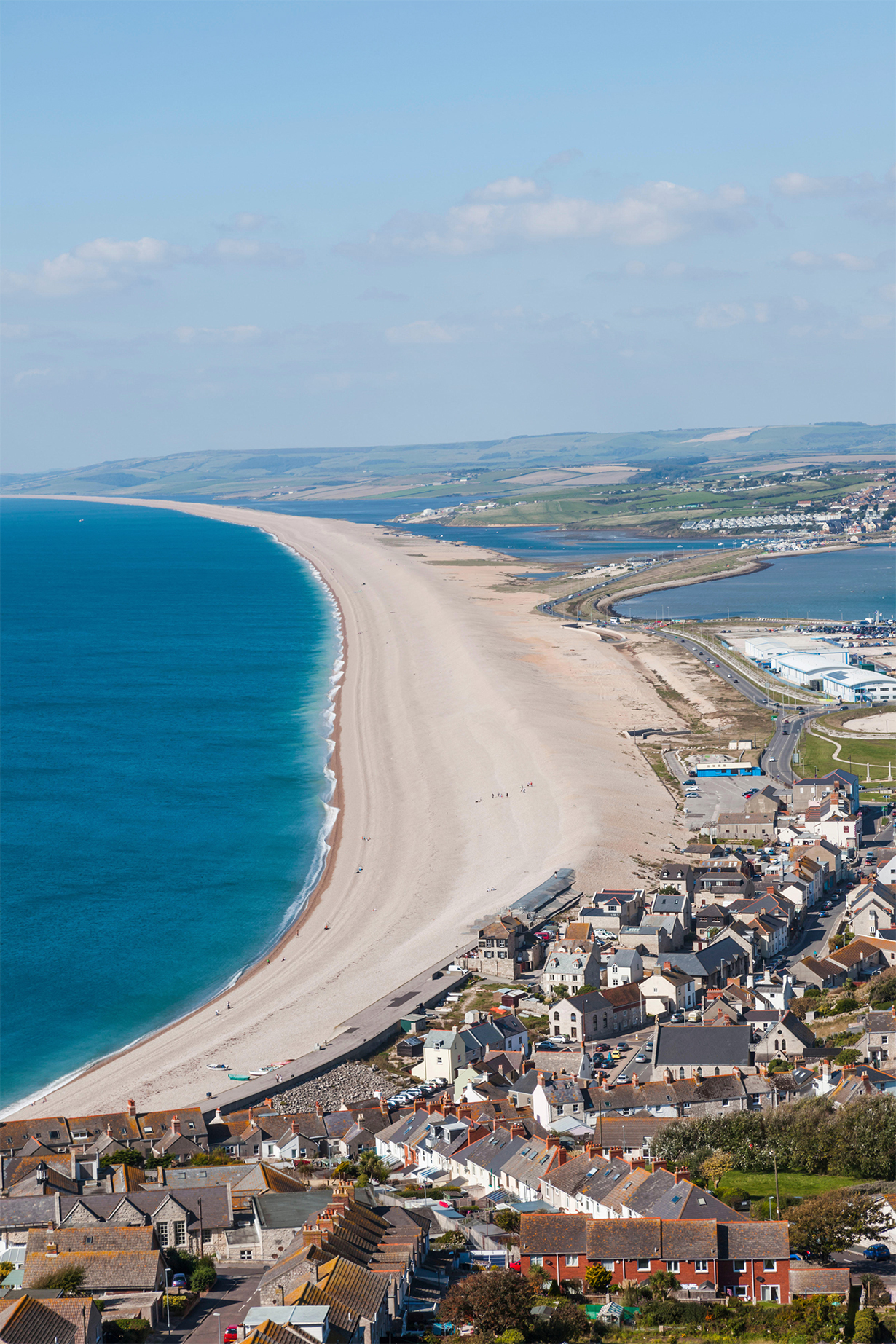 Chesil Beach is part of Devon's renowned Jurassic Coast World Heritage Site