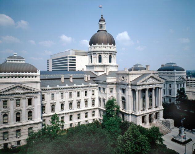 Indiana State Capitol building at Indianapolis in Indiana